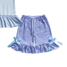 Load image into Gallery viewer, Baby Girls 4th Of July Dog Ruffle shorts Clothes Sets
