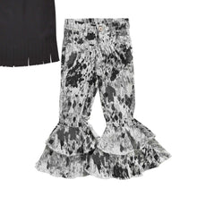 Load image into Gallery viewer, Baby Girls Black Halter Top Black Tie Dye Denim Pants Clothes Sets

