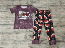 Load image into Gallery viewer, baby boys peace love football pants clothing sets
