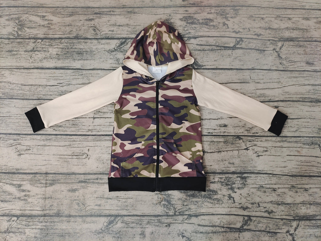 Baby Boys Camo Long Sleeve Hoodie Tops Preorder