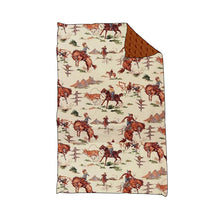 Load image into Gallery viewer, Baby boys horse western blankets
