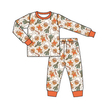 Load image into Gallery viewer, baby kids western santa pajamas clothing sets
