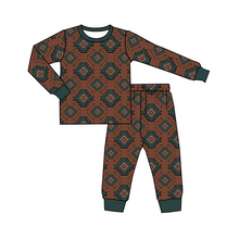 Load image into Gallery viewer, Baby boys western aztec pajamas pants sets
