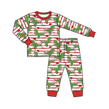 Load image into Gallery viewer, Baby kids Christmas dinosaur pajamas sets
