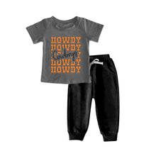 Load image into Gallery viewer, Baby Boys Howdy Tee Shirt Pants sets
