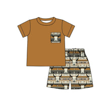 Load image into Gallery viewer, Baby boy western pocket shorts sets

