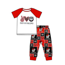 Load image into Gallery viewer, Baby boys football team red pants sets
