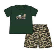 Load image into Gallery viewer, Baby Boys Dog Hunting Camo Summer Shorts Clothes Sets
