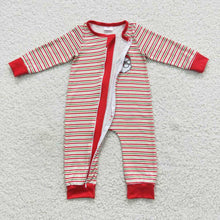 Load image into Gallery viewer, Baby Boys Christmas Santa Zip Long Sleeve Rompers
