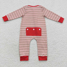 Load image into Gallery viewer, Baby Boys Christmas Santa Zip Long Sleeve Rompers
