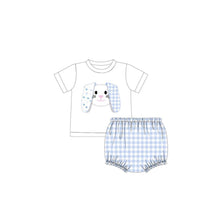 Load image into Gallery viewer, Baby boys easter rabbit ears bummie sets
