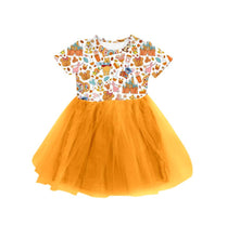 Load image into Gallery viewer, Baby girls Halloween cartoon tutu knee length dresses
