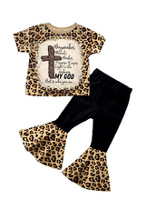 Load image into Gallery viewer, Baby Girls Leopard Cross Clothes Sets
