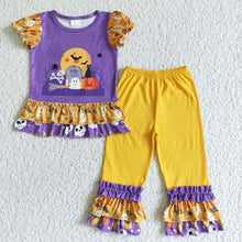 Load image into Gallery viewer, Baby girls Halloween ghost pumpkin pants sets
