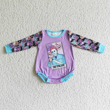 Load image into Gallery viewer, Baby girls Halloween lavender rompers
