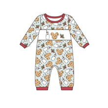 Load image into Gallery viewer, Baby boys Christmas milk cookie rompers
