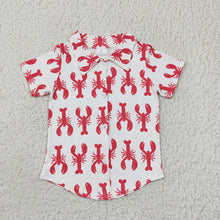 Load image into Gallery viewer, Baby Boys Lobster Short Sleeve button up shirts
