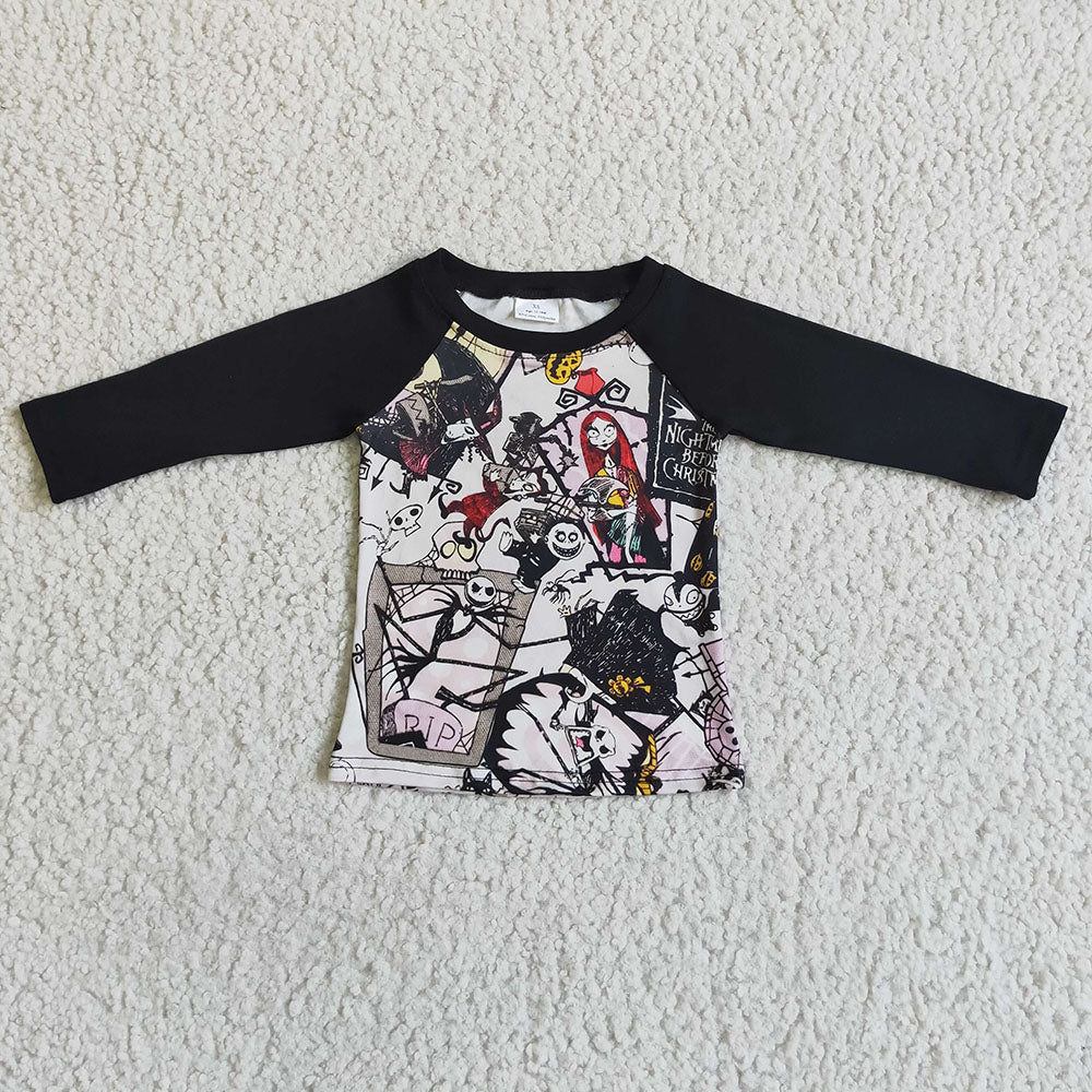 Baby Boys Long Sleeve Halloween Black Shirts