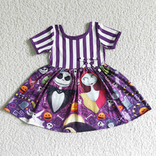 Load image into Gallery viewer, Baby girls Halloween stripe twirl dresses
