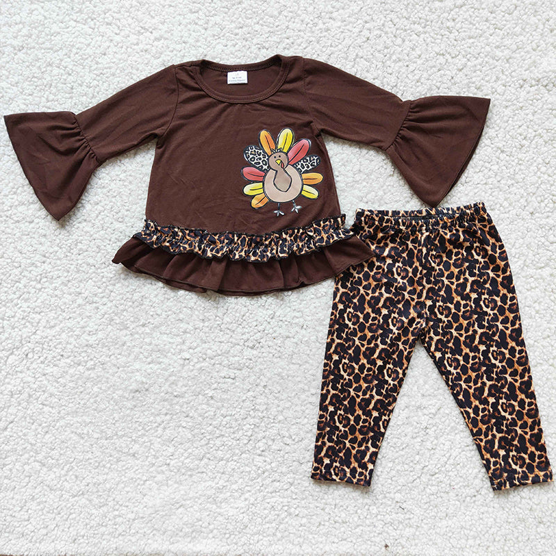 Turkey vinyl Thanksgiving leopard sets