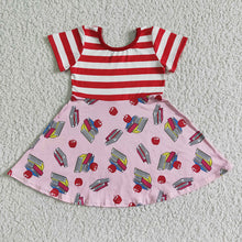 Load image into Gallery viewer, Baby girls back to school book dresses
