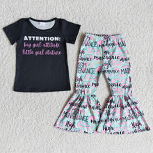 Load image into Gallery viewer, Baby girls attention bell outfits clothing sets-(can choose bow here)
