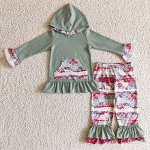 Load image into Gallery viewer, Baby girls hoodie Christmas reindeer pants clothes sets
