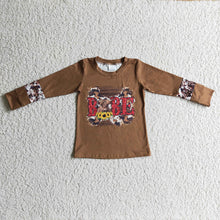 Load image into Gallery viewer, Baby Boys Western Babe Brown Long Sleeve shirts tops
