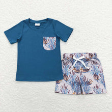 Load image into Gallery viewer, Baby Boys Short Sleeve Duck Tops Shorts Summer Clothes Sets
