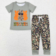 Load image into Gallery viewer, Baby Boys Easter Rabbit Hunter Shirts Tops Camo Pants Clothes Sets
