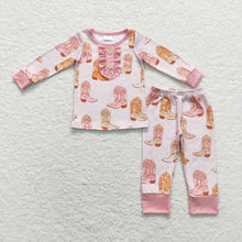 Load image into Gallery viewer, Baby Children Western Boots Pajamas Rompers Sibling Sets
