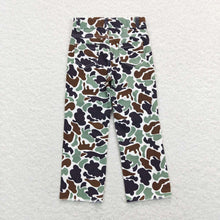 Load image into Gallery viewer, Baby Boys Green Camo Distressed Denim Pants
