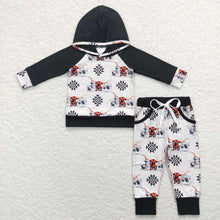 Load image into Gallery viewer, Baby Boys Hooded Western Cows Top Pants Outfits Clothing Sets
