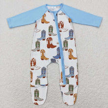 Load image into Gallery viewer, Baby Children Western Boots Pajamas Rompers Sibling Sets
