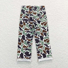 Load image into Gallery viewer, Baby Boys Green Camo Distressed Denim Pants
