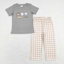 Load image into Gallery viewer, Baby Children Baseball Embroidery Cotton Sibling Clothing
