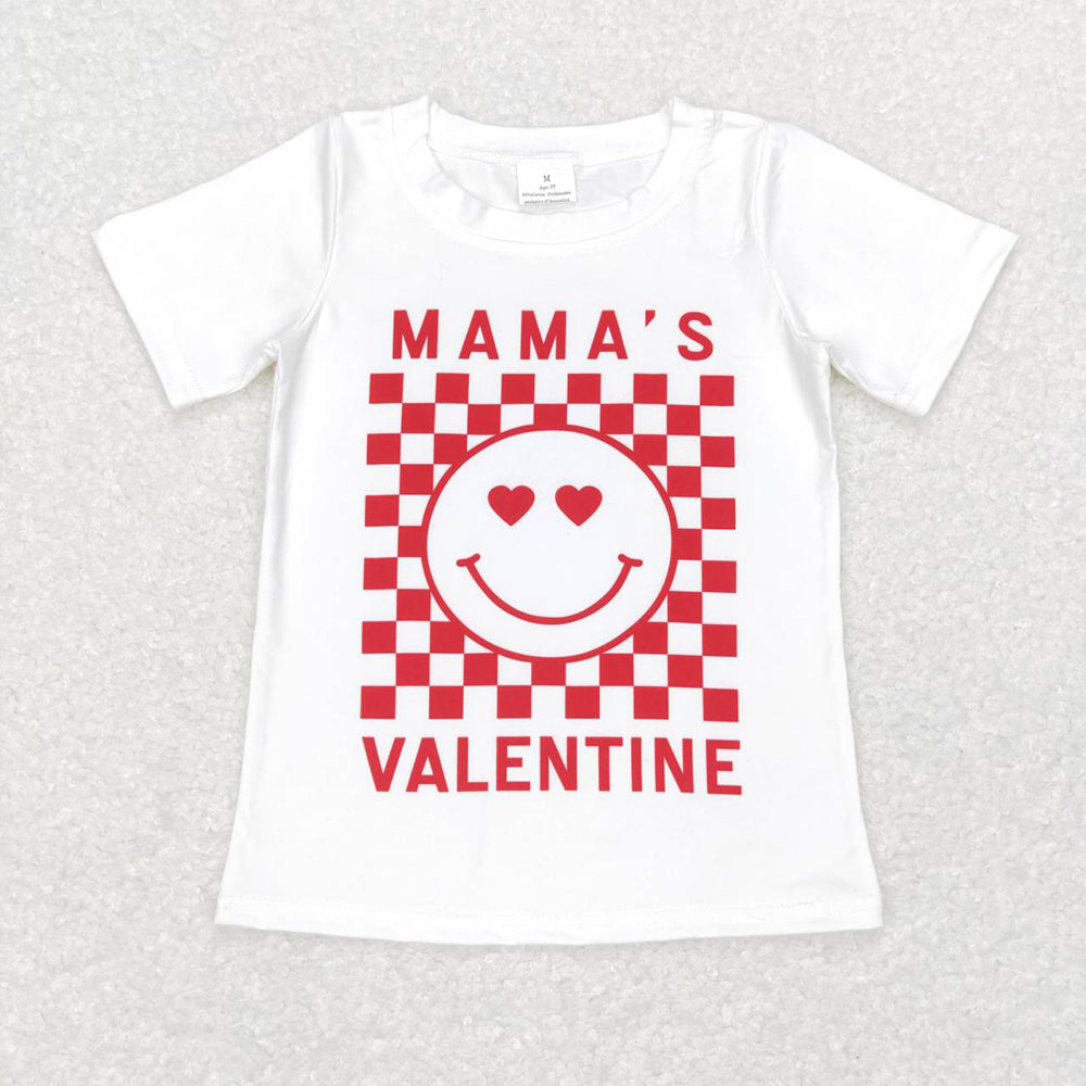 Baby Boys Mama's Valentines Short Sleeve Tee Shirts Tops