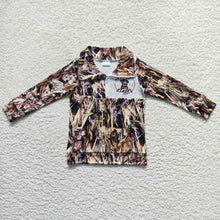 Load image into Gallery viewer, Baby Boys Camo Hunting Dog Zip Pullover Tops
