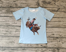 Load image into Gallery viewer, Baby Boys Western Cows Short Sleeve Shirts Tops
