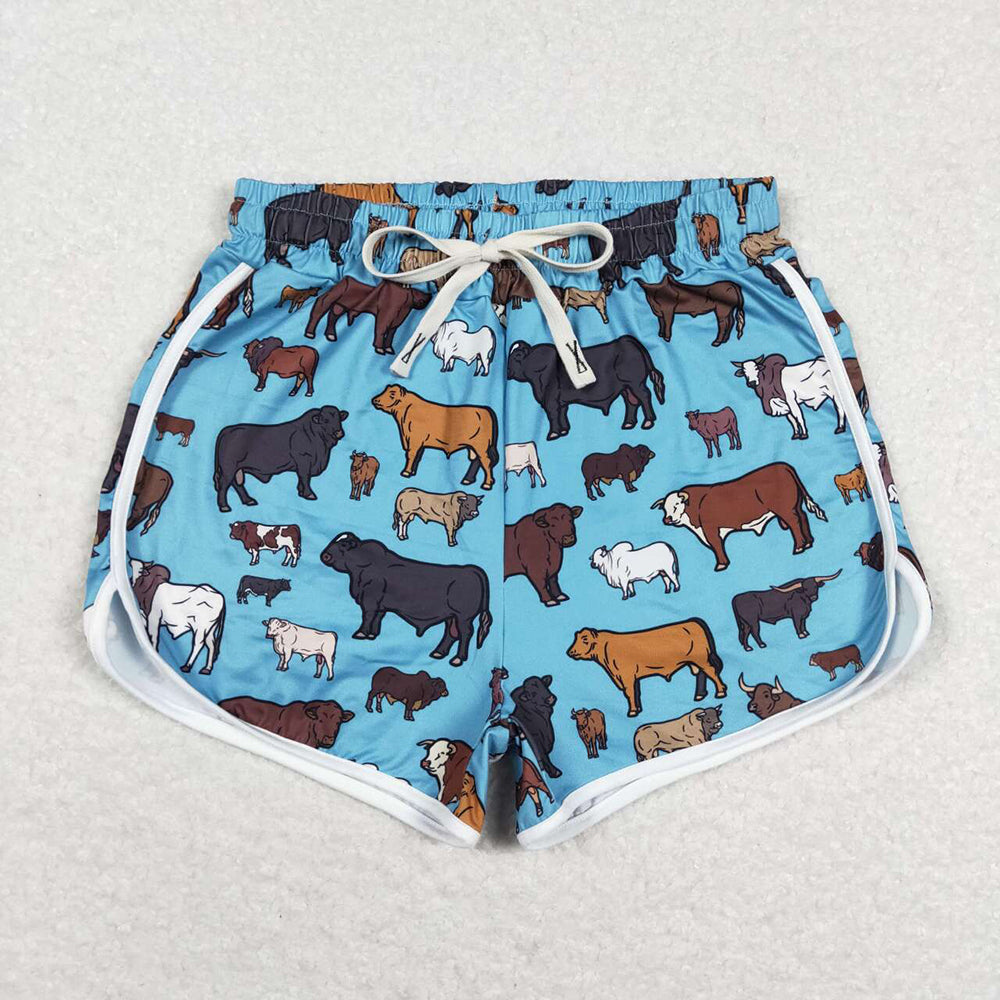 Adult Women Cows Western Summer Shorts