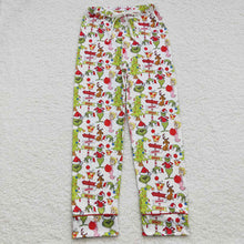 Load image into Gallery viewer, Adult Women Christmas Green Face String Pants Pajamas

