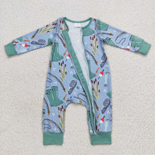 Load image into Gallery viewer, Baby Boys Fishing Boots Zip Long Sleeve Rompers
