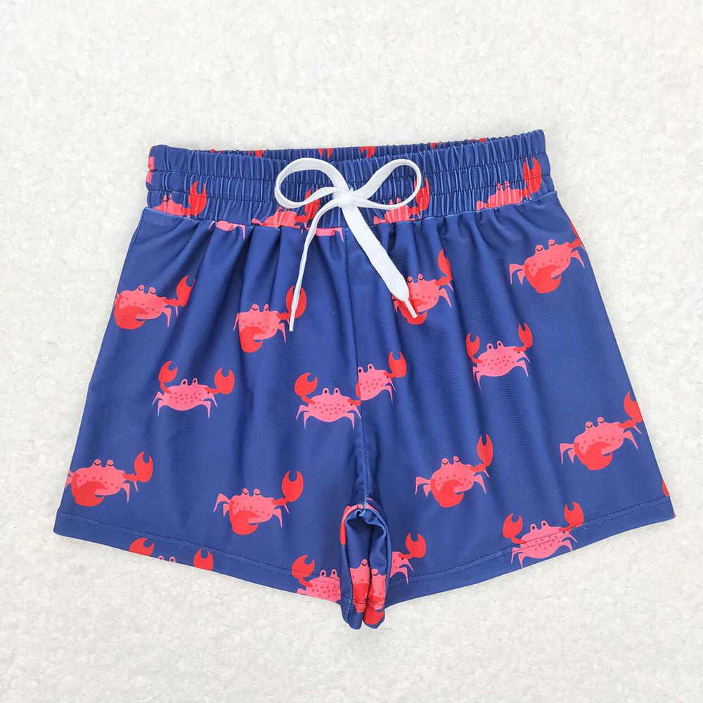 Baby Boys Summer Red Crab Trunks Swimsuits Swimwear