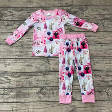 Load image into Gallery viewer, Baby Girls Christmas Pink pajamas
