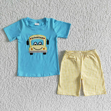 Load image into Gallery viewer, Baby boys back to school shorts sets
