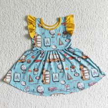 Load image into Gallery viewer, Baby girls back to school knee length dresses
