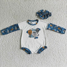 Load image into Gallery viewer, Baby girls Halloween balloon rompers (can choose headband here)
