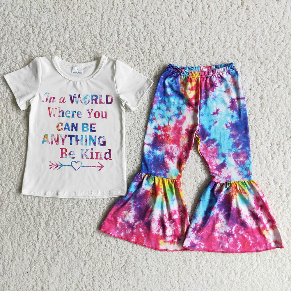 Colorful tie dye bell set