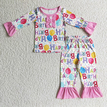 Load image into Gallery viewer, Baby Girls Birthday Party Pajamas Clothes Sets
