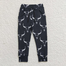 Load image into Gallery viewer, Baby Boys Western Black Cows Pants
